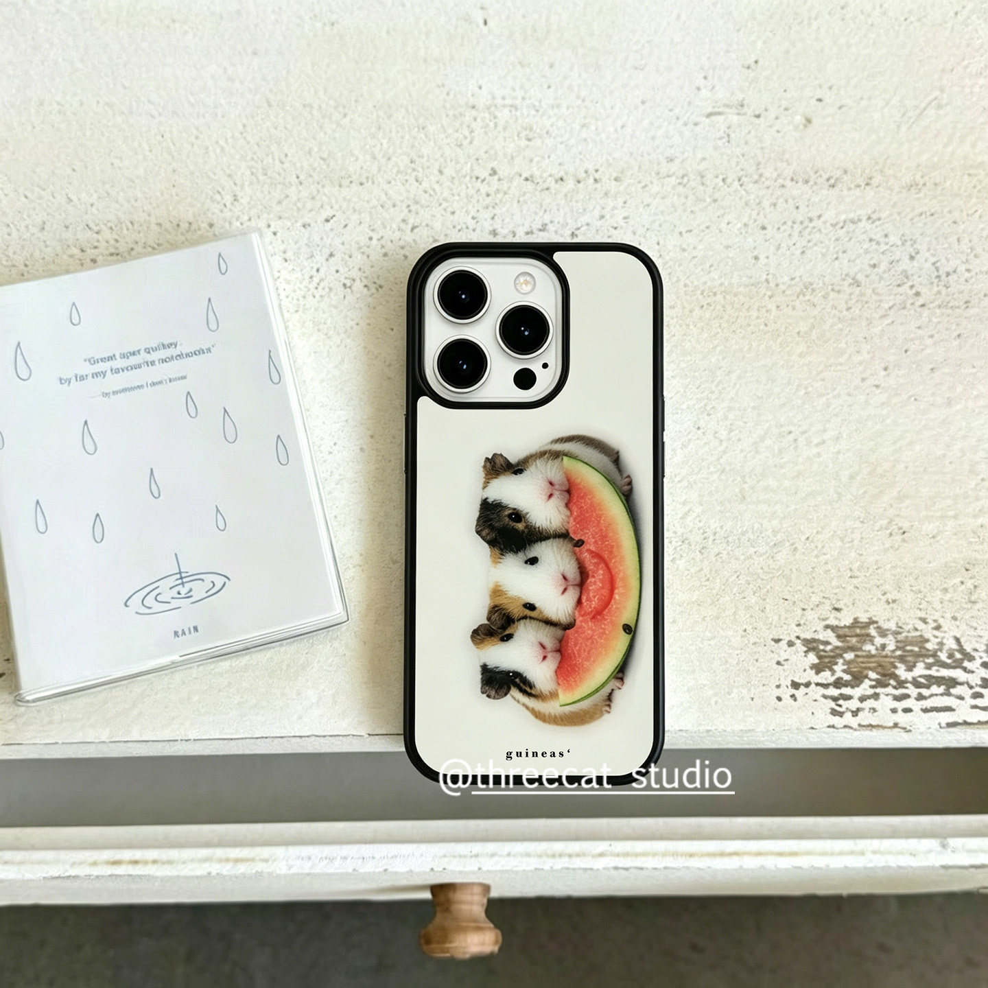Phone Cases Durable - Koreaanse Ins Guinea Pig Eet Watermeloen