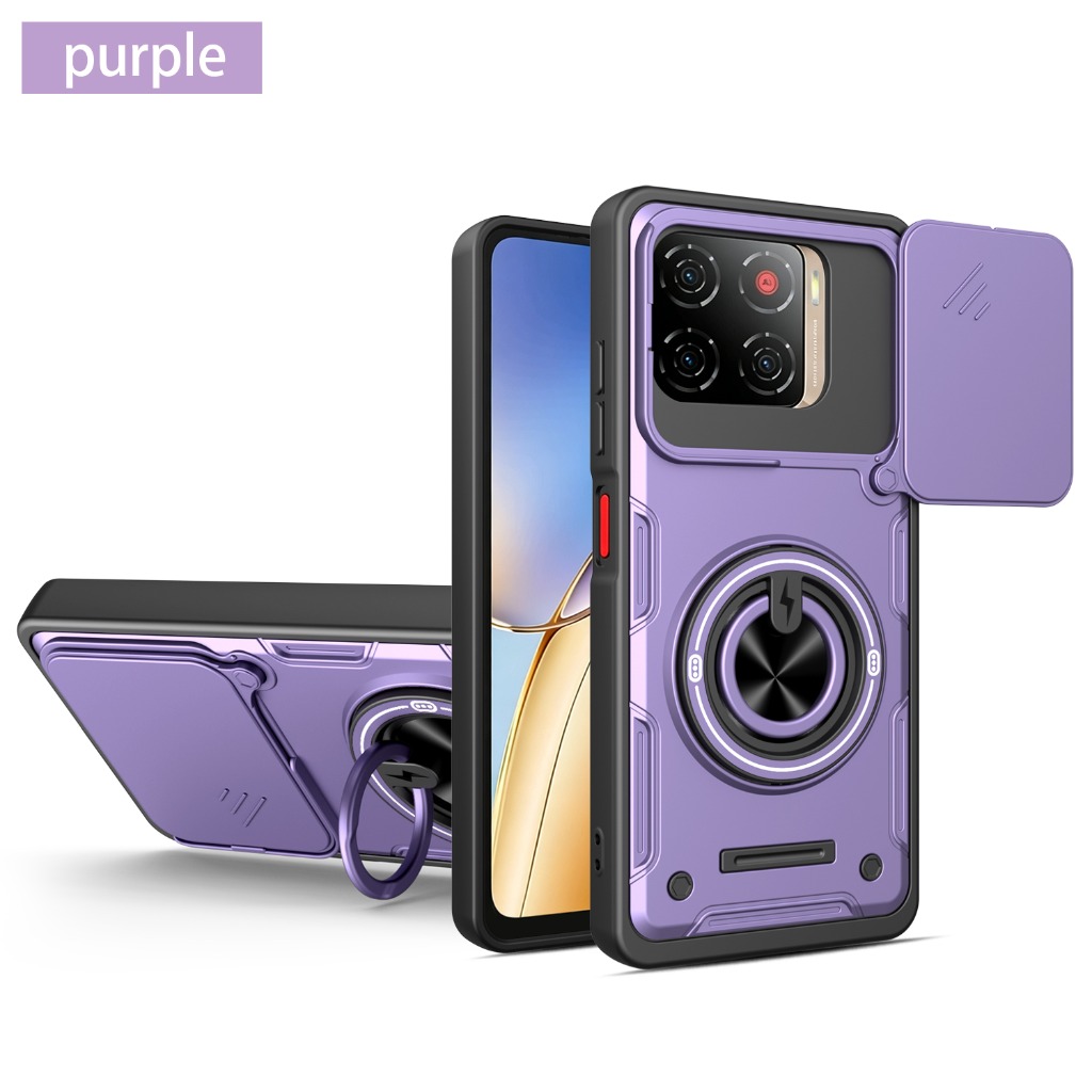 Phone Cases Heavy Duty - Schuifbare camerabeschermer 360° ° Ringhouder Stand