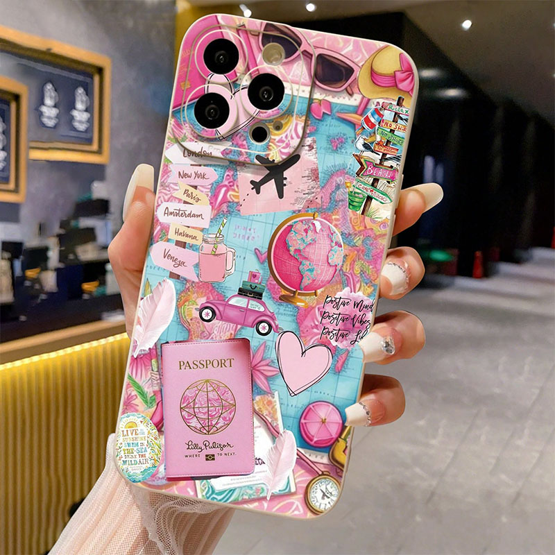 Phone Cases Aviation - Reisvliegtuig bedrukt mat anti-drop telefoonhoesje voor