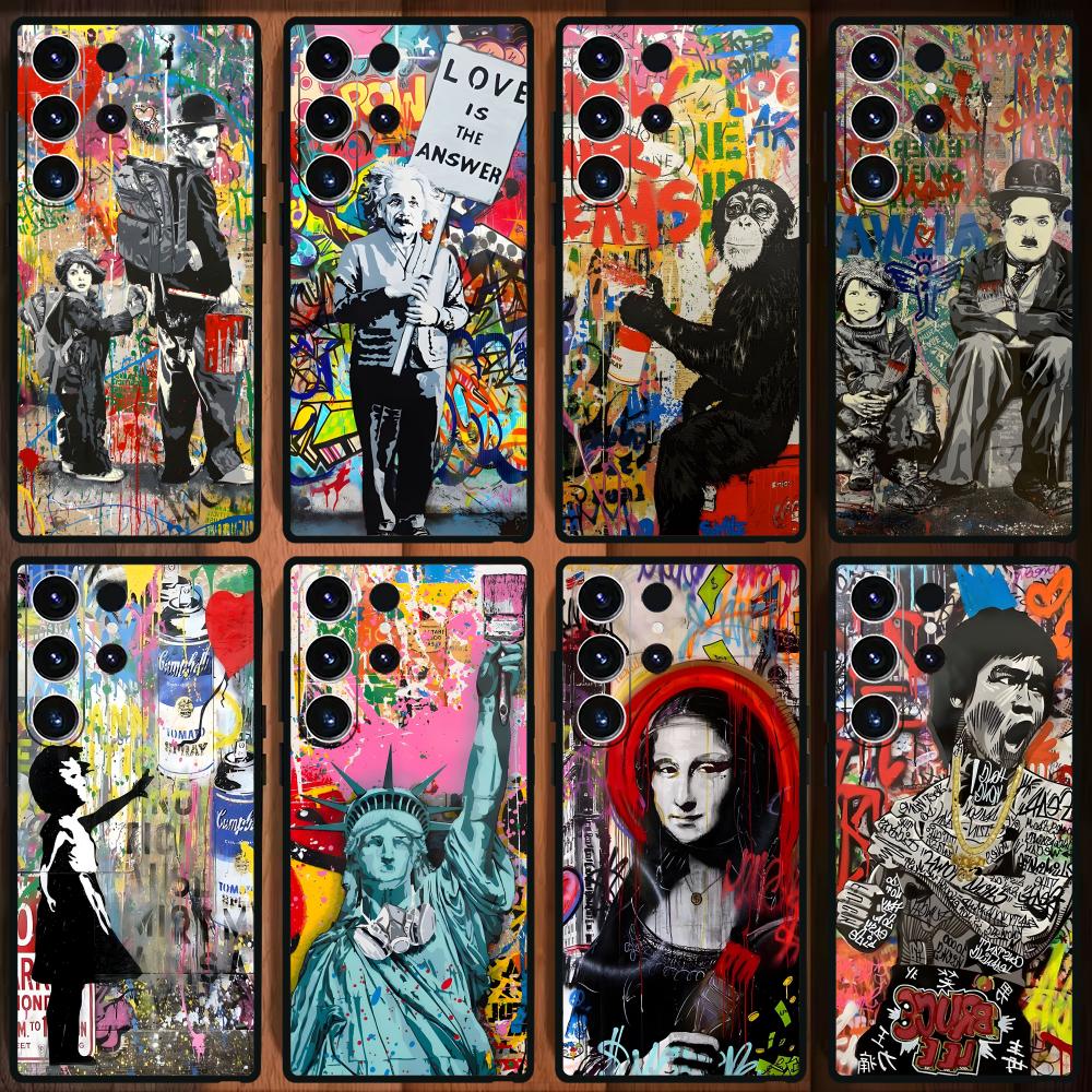 Phone Cases Samsung S25 Ultra - Banksy Graffiti Art Telefoon Case Voor