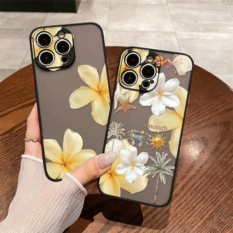 Phone Cases Yellow - Zomerse gele bloemenprint telefoonhoesje voor iPhone