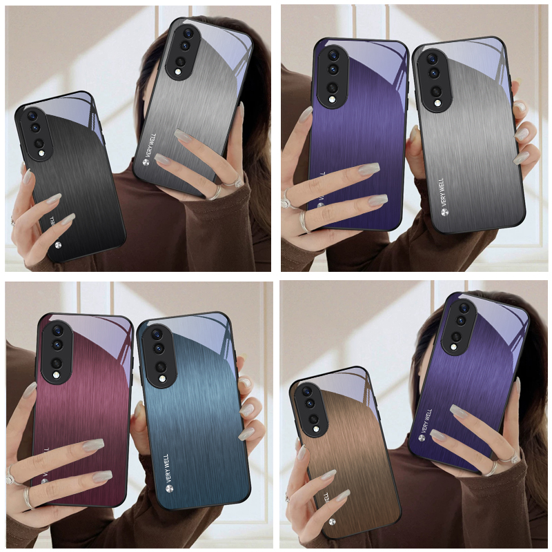 Phone Cases Metal - Minimaal geborsteld metaal For Honor Magic