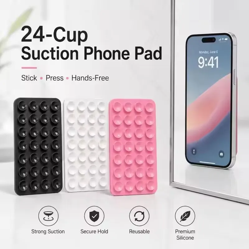 Phone Cases Silicone - Siliconen wandzuignapbeugel Creatieve multifunctionele wandbevestigde zuignap