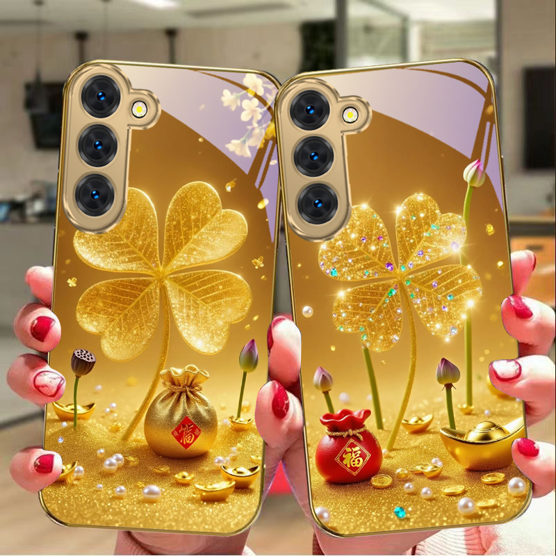 Phone Cases Samsung S25 Ultra - Een enorm gouden klaverblad hoesje van