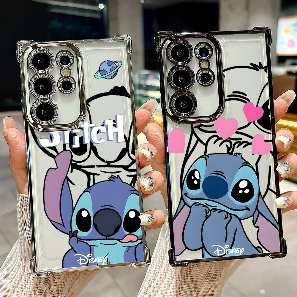 Phone Cases Samsung S25 Ultra - Stitch Line Achtergrond Siliconen Case voor