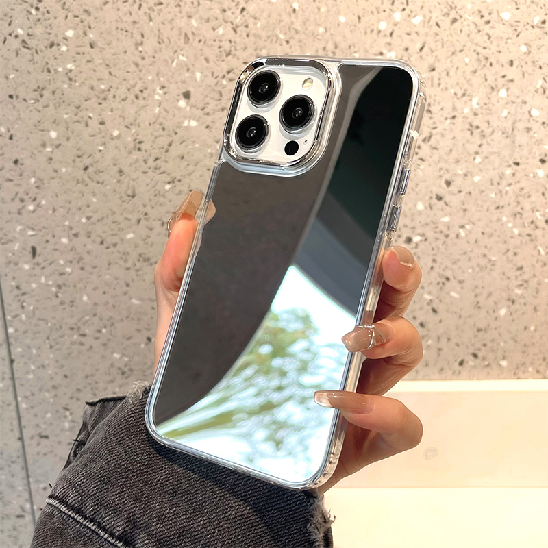 Phone Cases You Can Design - Luxe geplateerde make-up spiegel telefoonhoesje voor