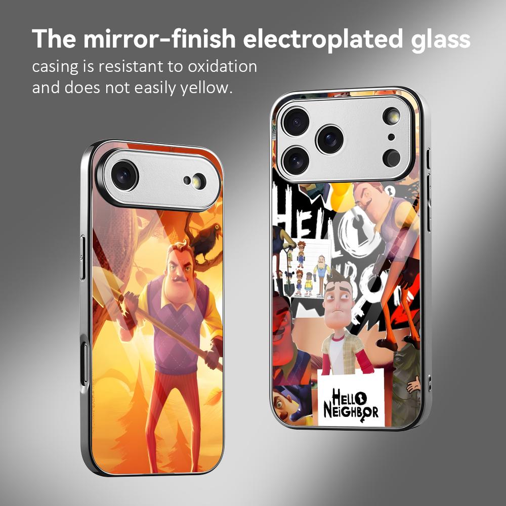 Phone Cases Metal - Game H-Hello Neighbor Telefoonhoesje voor iPhone