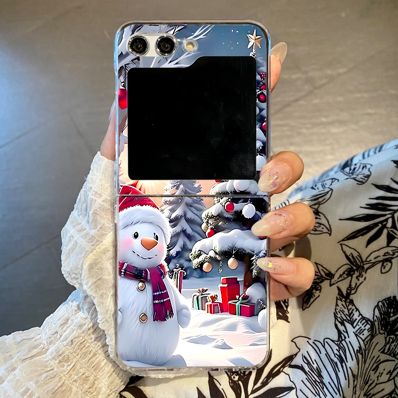 Phone Cases Clear - Kerstsneeuwman elanden telefoonhoesje voor Samsung Galaxy