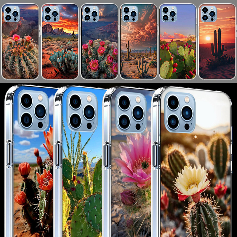Phone Cases Com - Schilderachtige woestijn met cactussen telefoonhoesjes voor