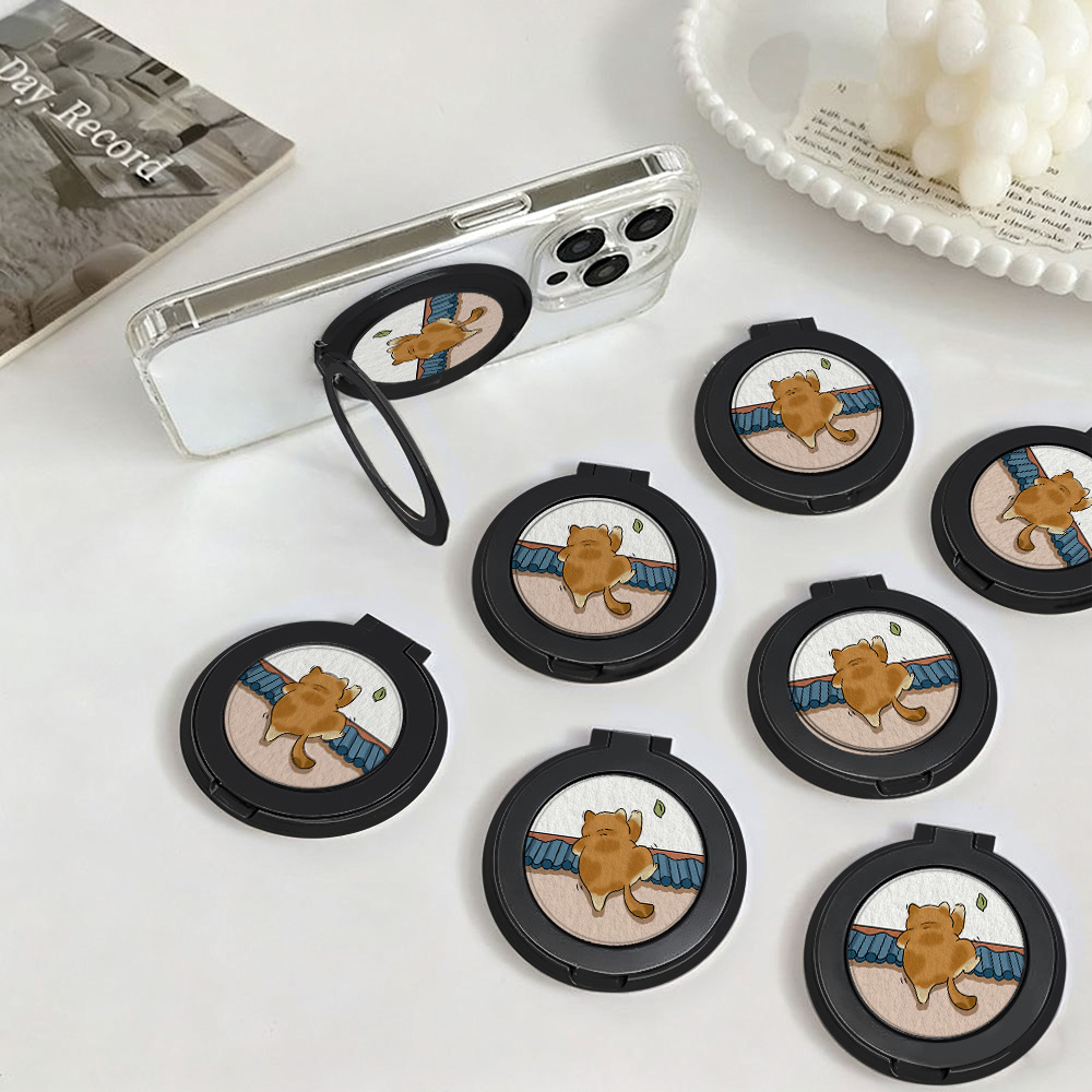 Phone Cases Heavy Duty - Cartoon Kat Vingergreep Universele Plakbare Telefoonstandaard