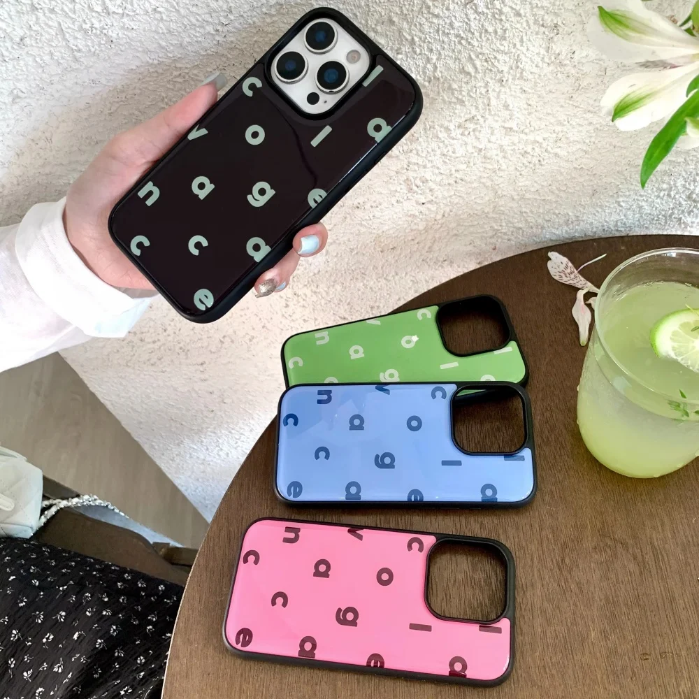 Phone Cases Protective - Pure Color Simplicity Engelse Letters Drip