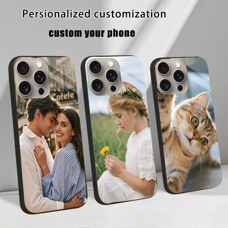 Phone Cases Personalised - Aangepaste gehard glazen hoes voor iPhone