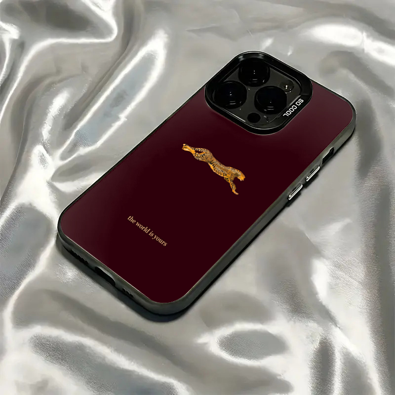Phone Cases Durable - Minimalistisch luipaard telefoonhoesje voor iPhone 17