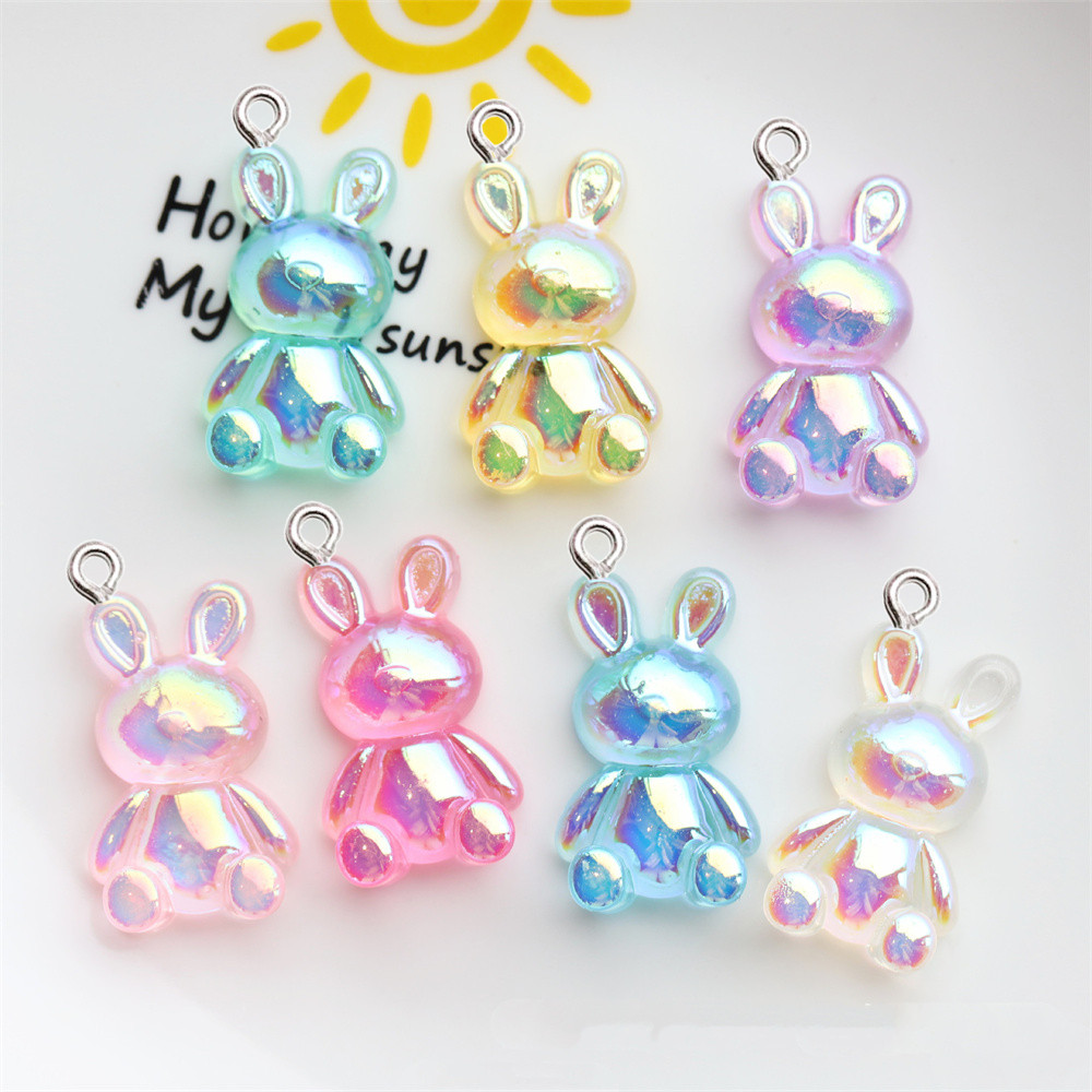 Phone Cases Websites - 10Pcs Fashion Kleurrijke Konijn Resin Charms