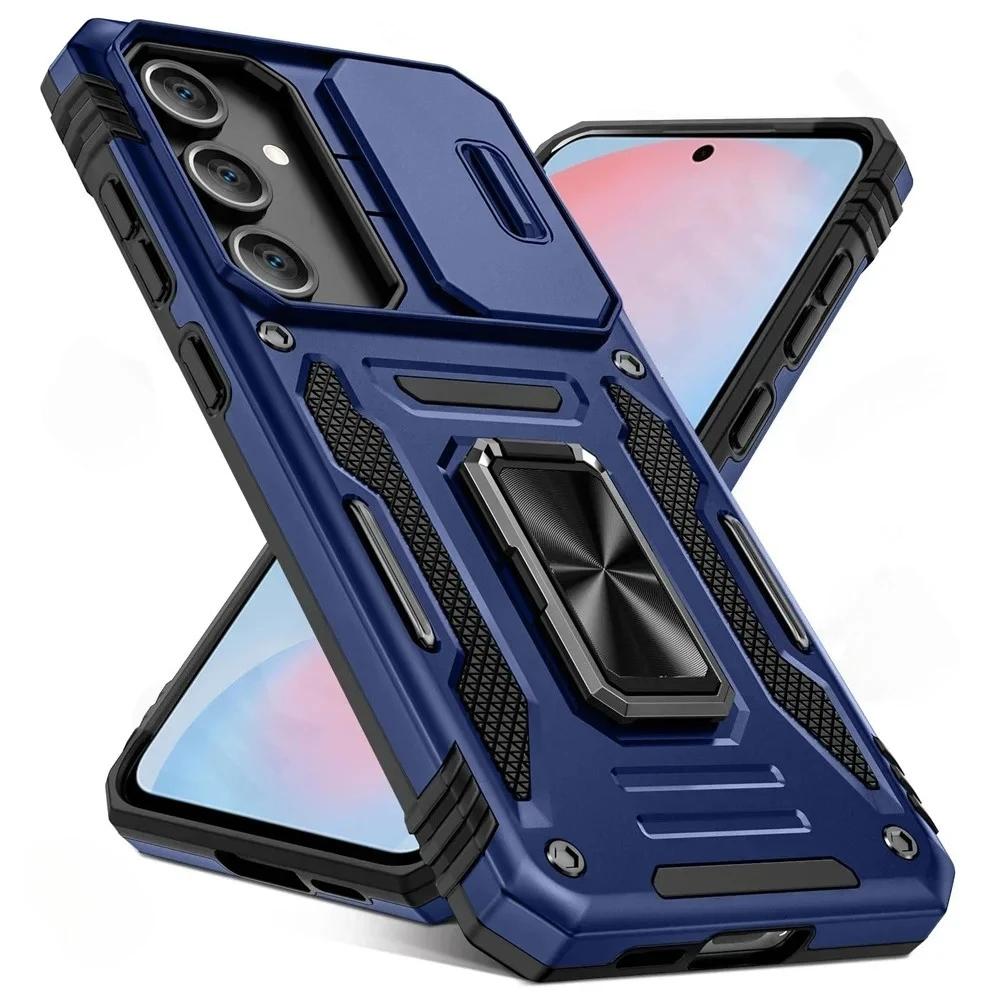 Phone Cases Heavy Duty - Zware anti-val schuifcamera beschermhoes voor Samsung