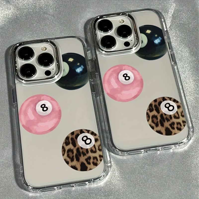 Phone Cases You Can Design - 1Pc Gepersonaliseerd ontwerp nr. 8-biljartbal transparant