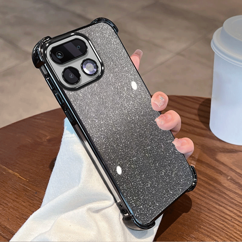 Glitter Shockproof Case - Glitter Plating Duidelijke beschermhoes voor Realme