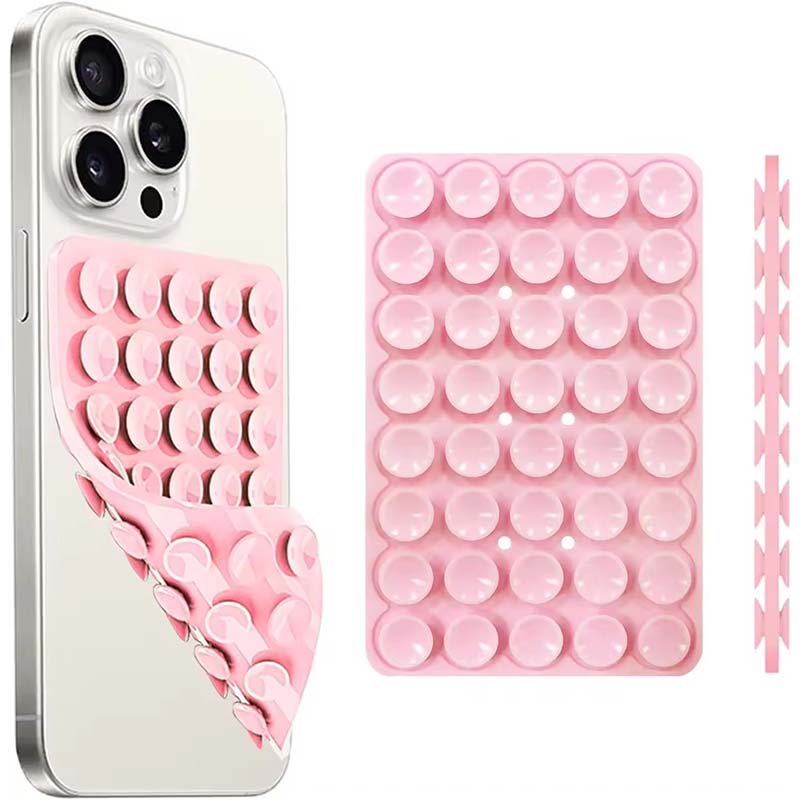 Phone Cases Silicone - Siliconen zuignap telefoonstandaard met sterke dubbelzijdige