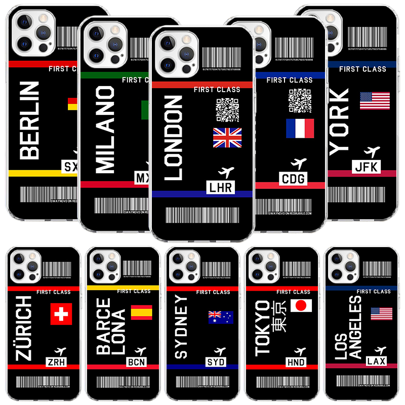 Phone Cases Aviation - Telefoonhoesje met vliegticket barcode voor iPhone