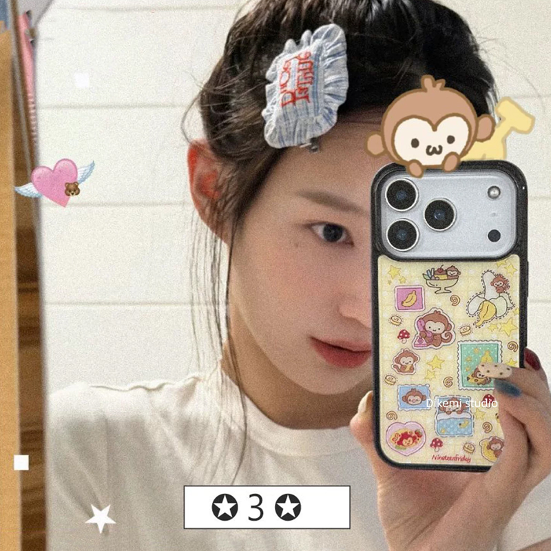Phone Cases Yellow - Koreaanse Ins Blauw Gele Aap Banaan