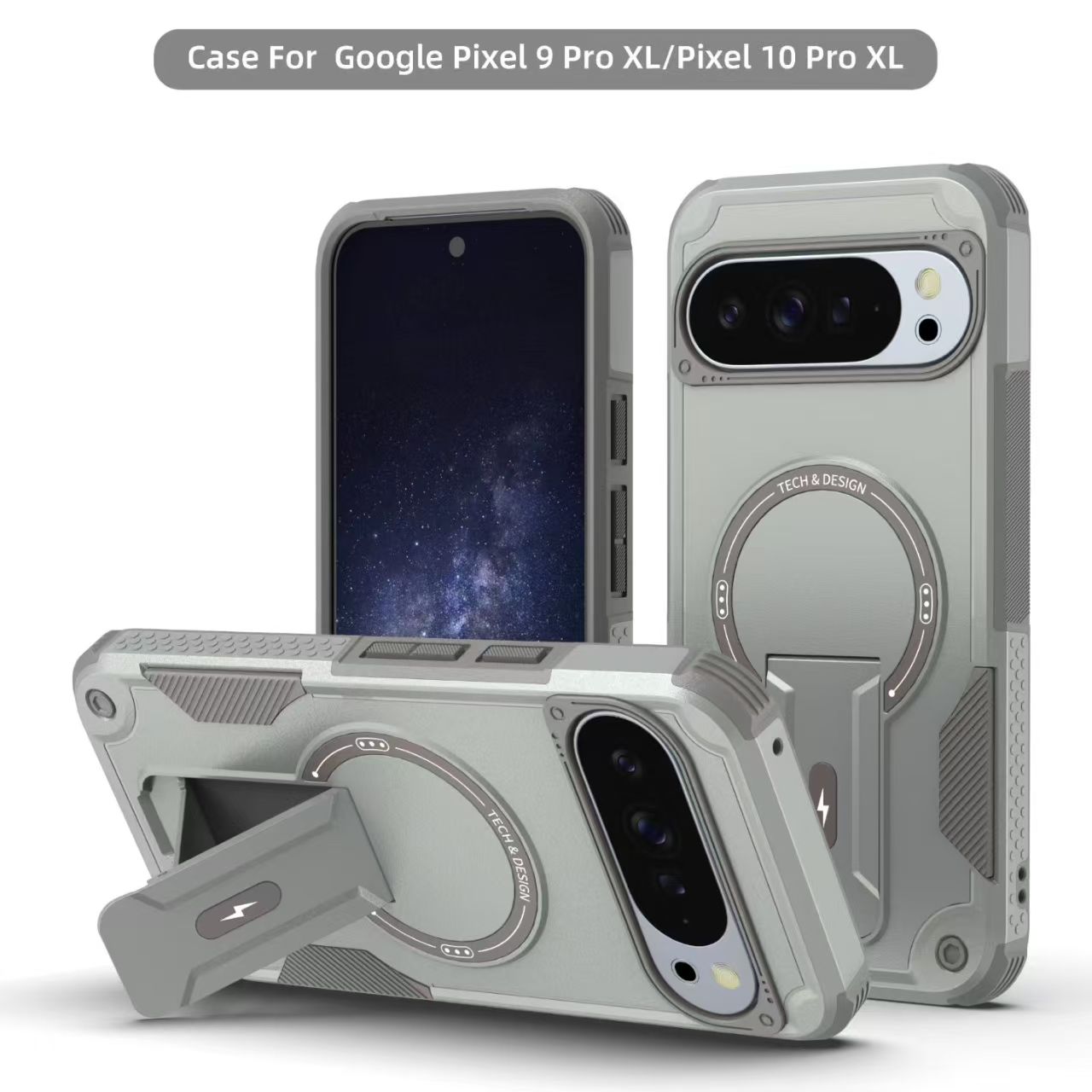 Phone Cases Heavy Duty - Robuuste, valbestendige magnetische telefoonhoes met beugel