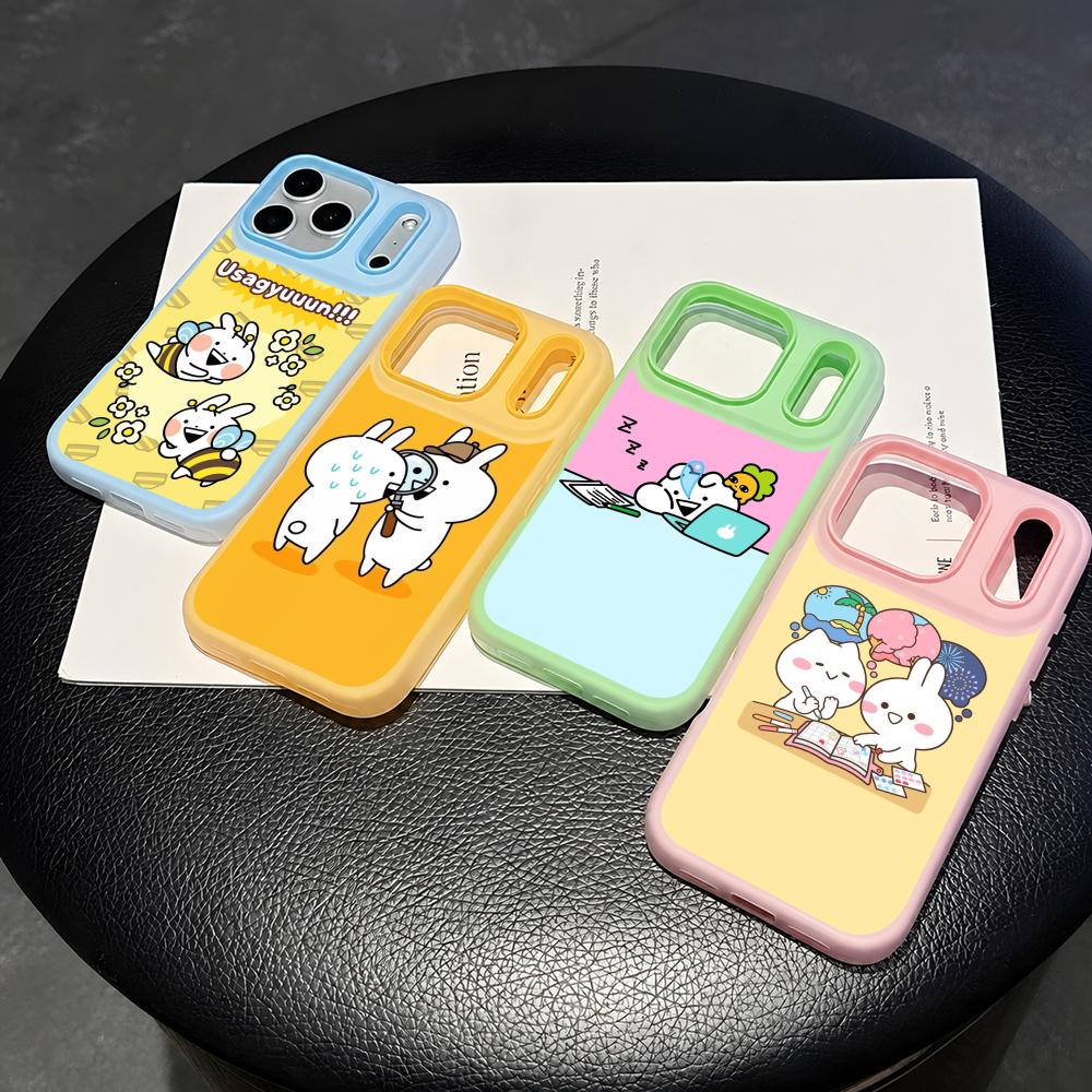 Phone Cases With Card Holder - Usagyuuun Konijn Schattig Telefoonhoesje 2-in-1 Afneembaar