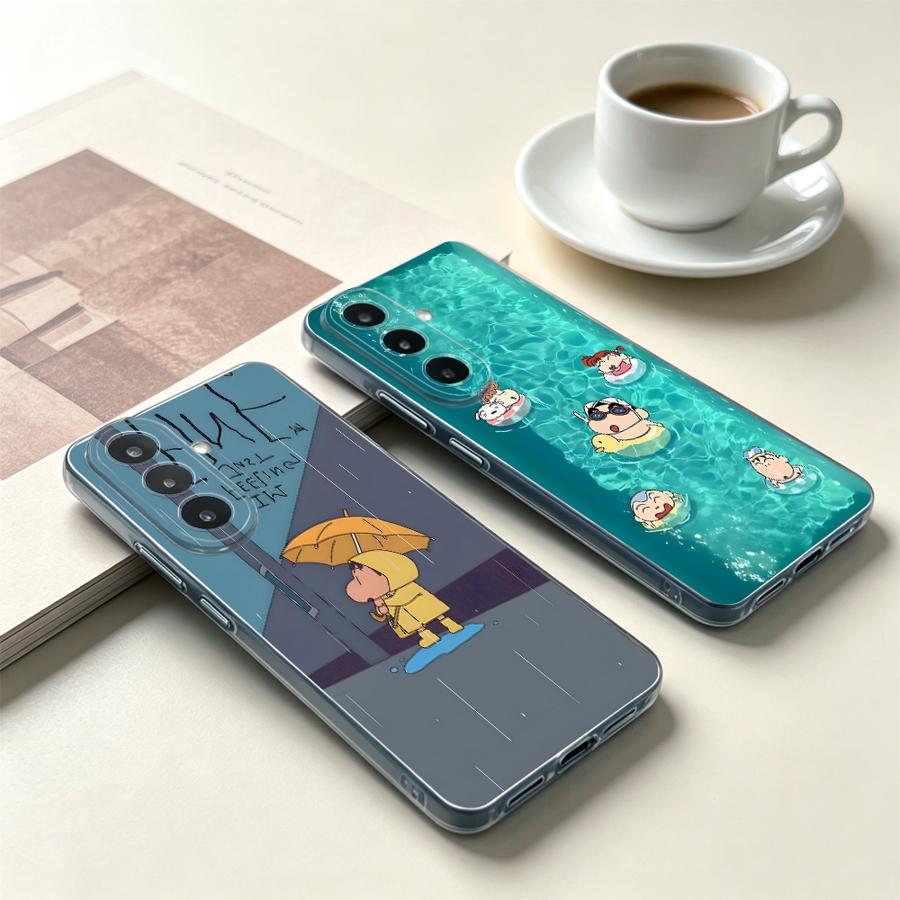 Phone Cases Yellow - Gele paraplu jongen telefoonhoesje voor Samsung