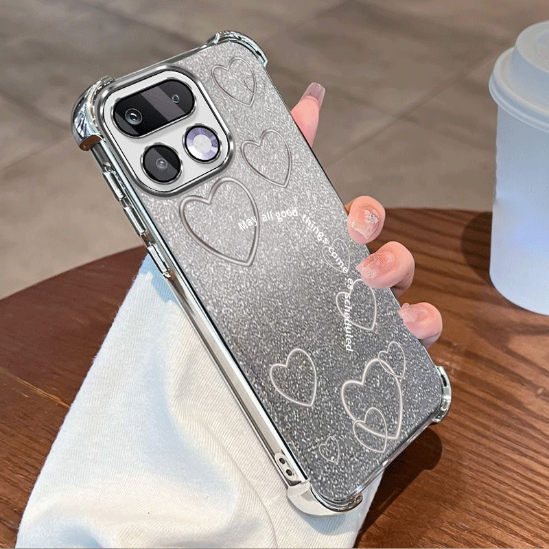 Glitter Shockproof Case - Glitter Plating Beschermhoes Voor Realme 16