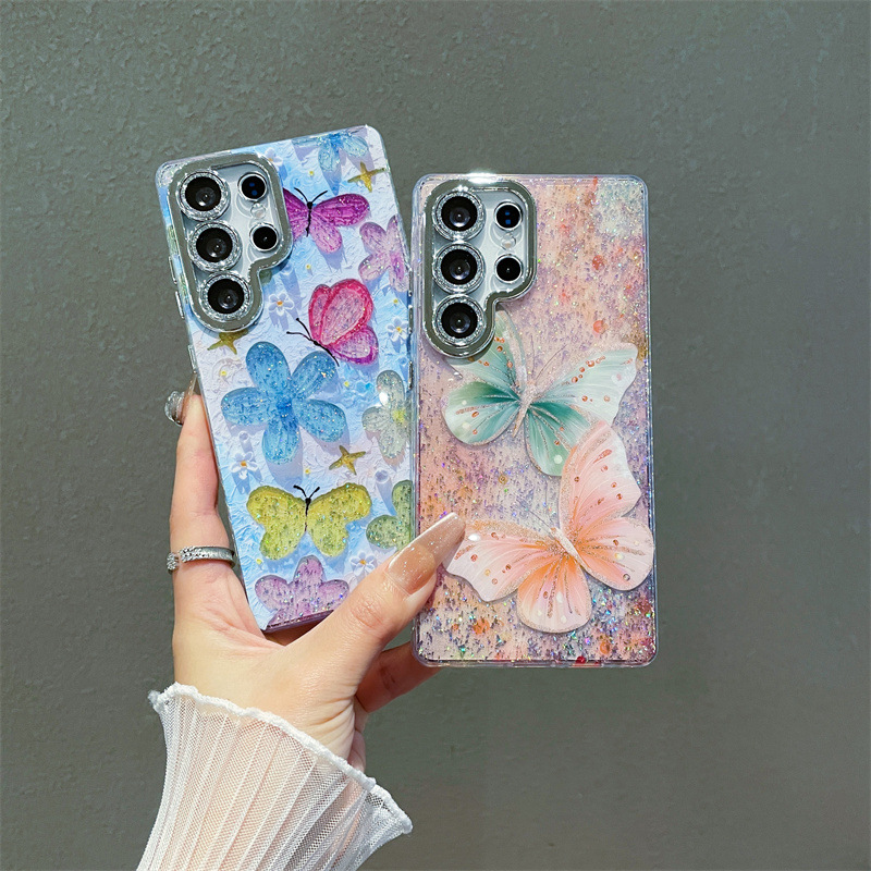 Luxe olieverfschilderij bloeme - Glitter Shockproof Case recensie en prijs