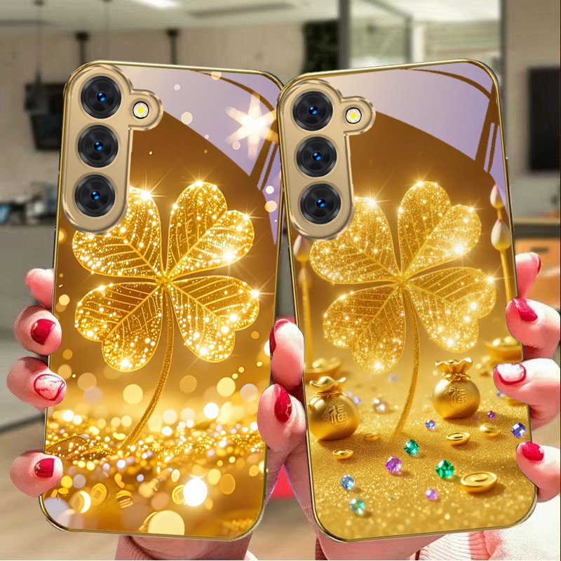 Een enorm gouden klaverblad ho - Phone Cases Samsung S25 Ultra recensie en prijs