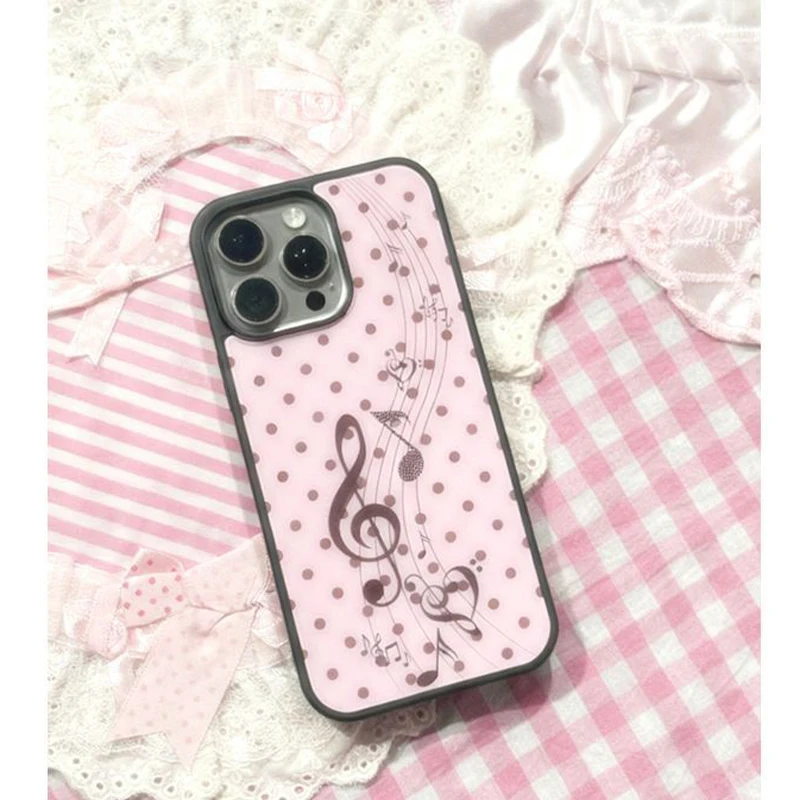 Koreaanse roze bruine polkadot - Phone Cases Junk recensie en prijs