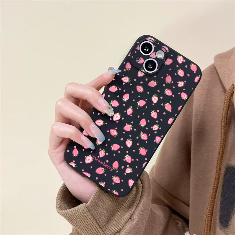 Schattige aardbei-geschilderde - Phone Cases Silicone recensie en prijs