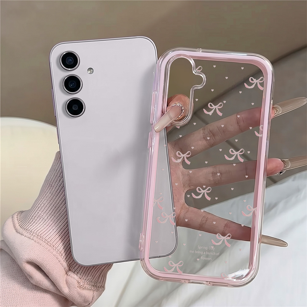 Schattig roze strik zachte tel - Phone Cases Clear recensie en prijs
