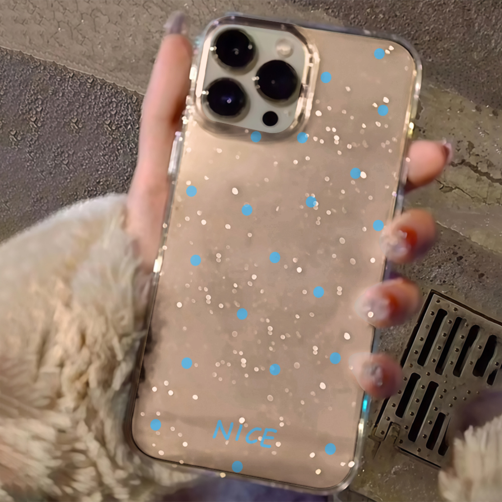 Luxe eenvoudige polkadot glitt - Glitter Shockproof Case recensie en prijs