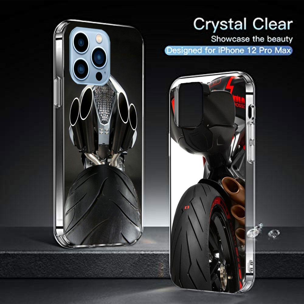 Motorfiets achterwiel uitlaat  - Phone Cases Com recensie en prijs