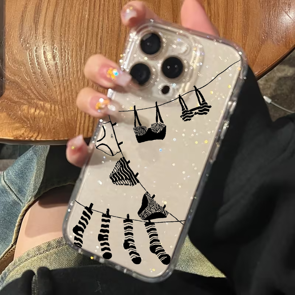Grappige waslijn glitter trans - Phone Cases Clear recensie en prijs