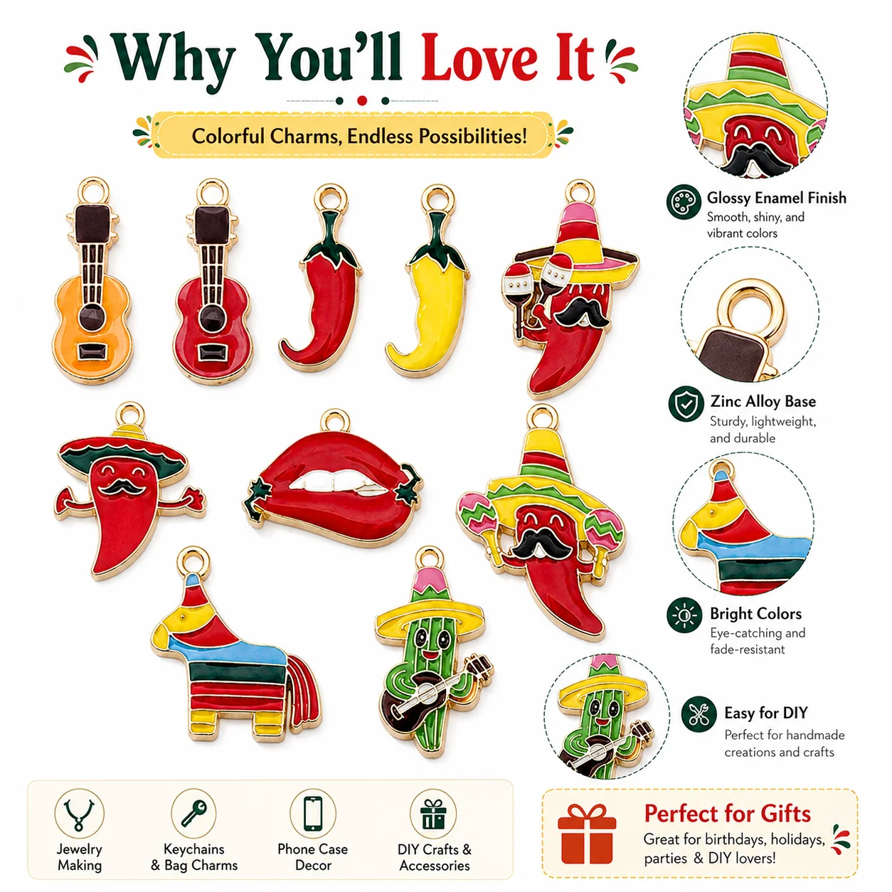 10 stuks Mexicaanse Fiesta Ema - Phone Cases Metal recensie en prijs