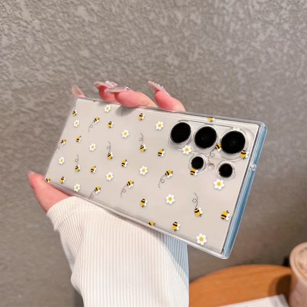 Bee White Flower Telefoonhoesj - Phone Cases Clear recensie en prijs